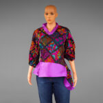 Purple Peplum Ankara Top